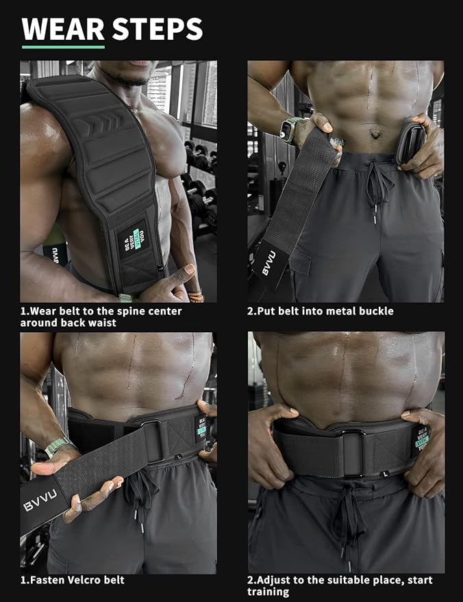 BVVU Weight Lifting Belts for Men Quick Locking