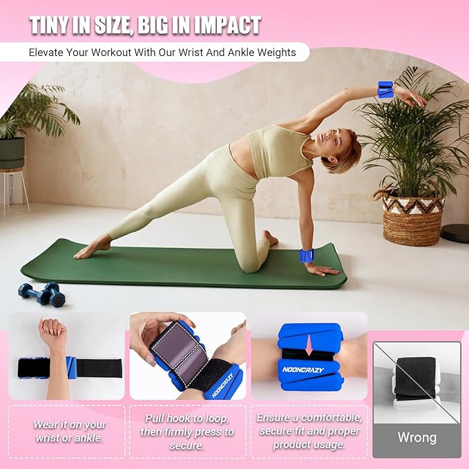 Wrist Ankle Weights Bangles 2lb for Women 2)