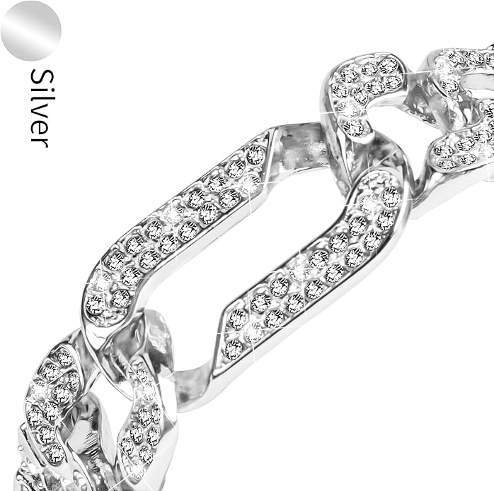 Metal Band Compatible with Fitbit Luxe Bands for Women Shiny Rhinestone Bracelet Strap Adjustable Replacement Bands for Fitbit Luxe Tracker