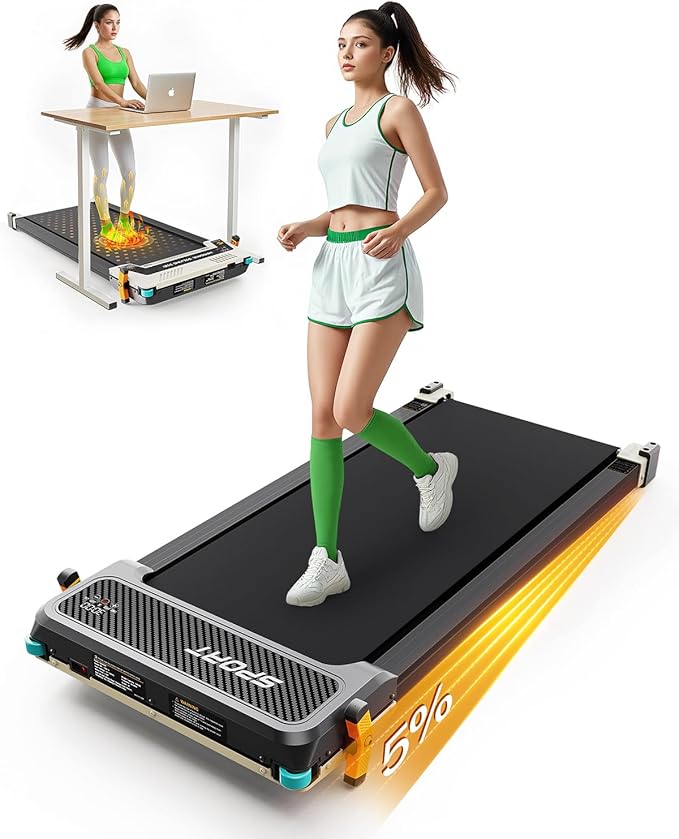 Walking Pad with Incline, Incline Treadmills for Home, 2.5 HP Under Desk Treadmill Small with Remote Control, Walking Pad Small Treadmill with LED Display