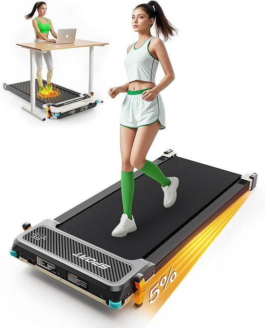 Walking Pad with Incline, Incline Treadmills for Home, 2.5 HP Under Desk Treadmill Small with Remote Control, Walking Pad Small Treadmill with LED Display