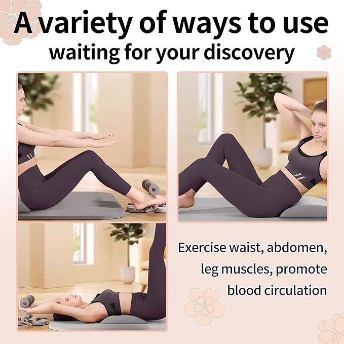 Sit Up Bar Foot Holder Heigh Adjustable - Sit Up Assistance Device with 2 Strong Suction Cups - Essential Ab Workouts & Core Exercise Equipment for Home Workouts