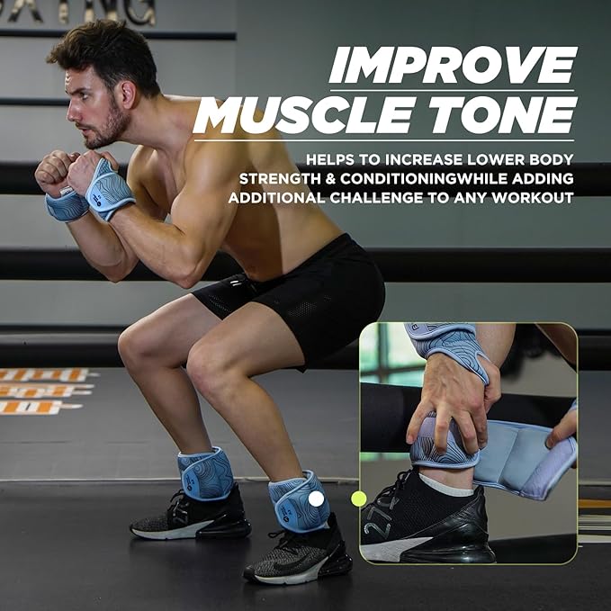Ankle Weights 1 Pair 2 4 6 8 10 Lbs