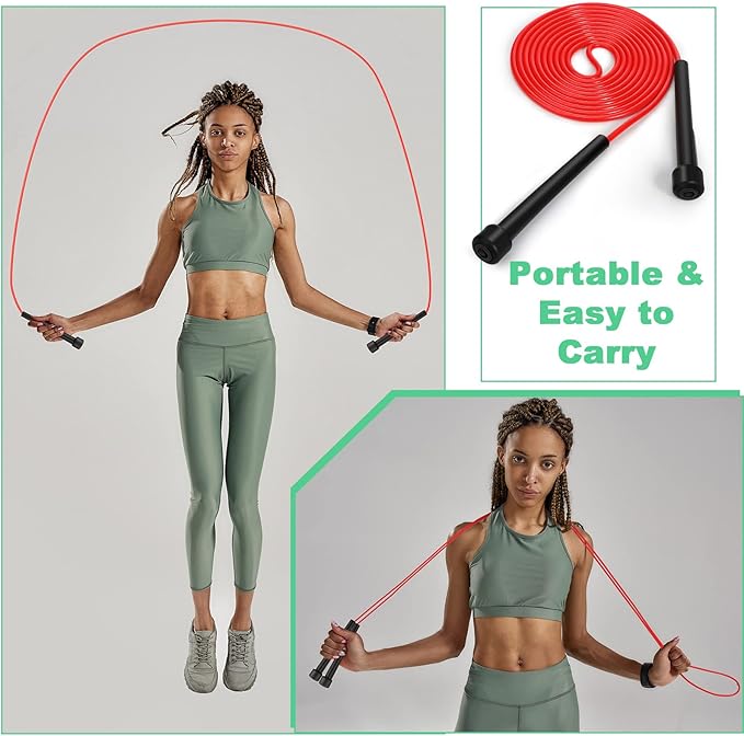 Lenwen 48 Pack Colorful Jump Rope Bulk Adjustable PVC Jump Rope 9.2 ft Versatile Skipping Rope Plastic Speed Jump Rope for Kids Cardio Fitness Adults Men Women Exercise Outdoor