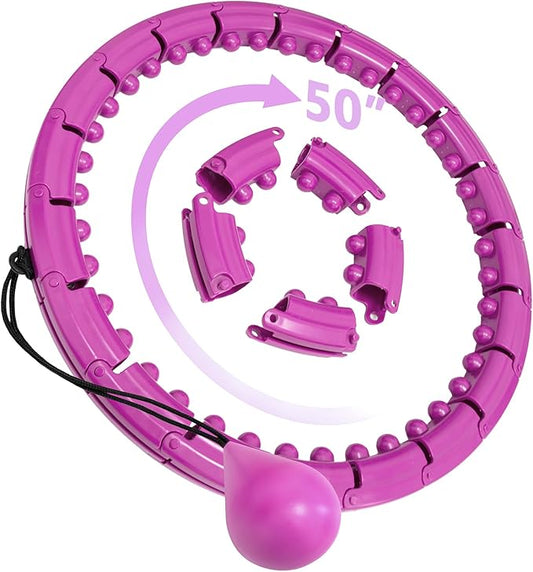 Brebon Weighted Hoola Exercise Fit Hoops Plus Size 2 in 1 Weight 24 Detachable