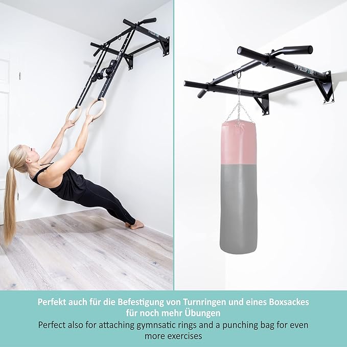 PULLUP & DIP Wall Mounted Pull Up Bar 200 kg (440 lbs)