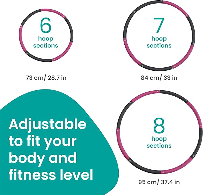 Weighted Hula Hoop for Adults - Fat Burning (3 pounds)