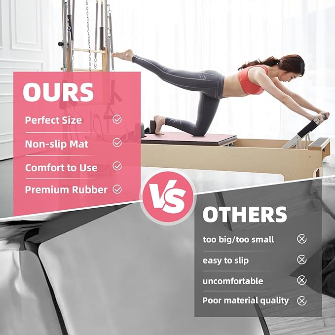 Pilates Reformer Mat 5 mm (24"), Pink