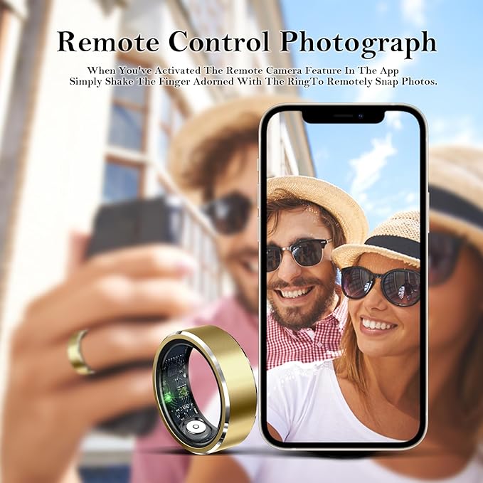 Smart Ring for Women Men-Wearable Fitness Tracker with Sleep Tracking Heart Rate Blood Oxygen Healthy Monitor Ring Activity Monitoring Steps Calories