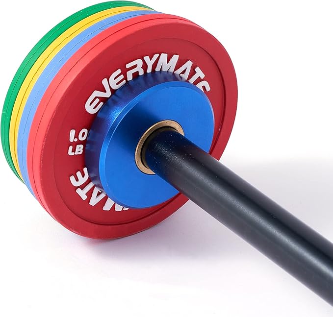 Rubber Fractional Weight Plates Set of 8 Micro 0.25LB 0.5LB 0.5LB 0.75LB 0.75LB 1 1 LB