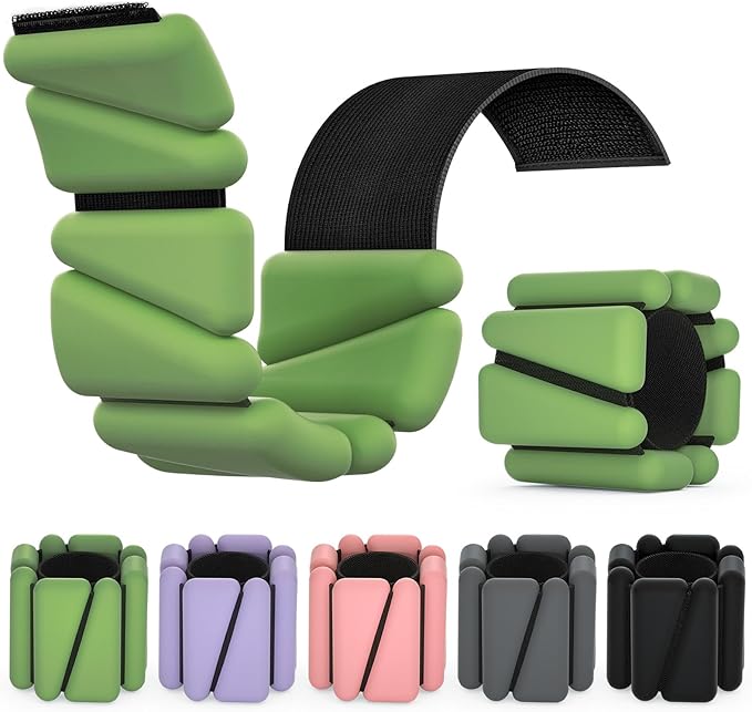 Wrist Weights, Ankle Weights for Women Men, Adjustable 2 (1LB (1LB Each)