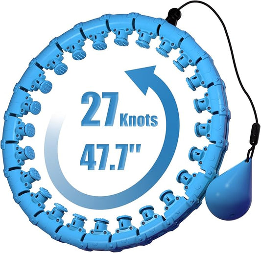 Weighted Infinity Fitness Hoop for Adult Weight Loss 2 in 1 Smart 27 Detachable