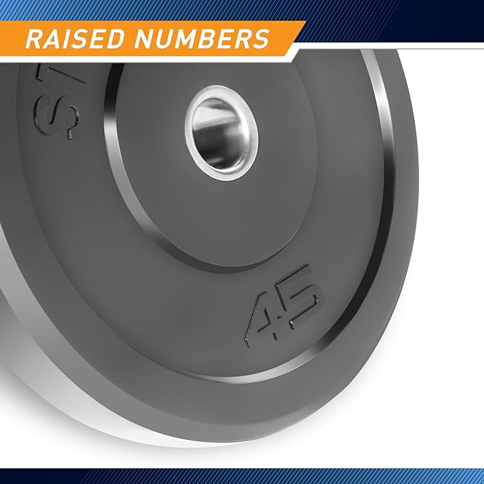 Steelbody Olympic Rubber Bumper Weight Plate - 10 25 lb. 35 lb. 45 lb.
