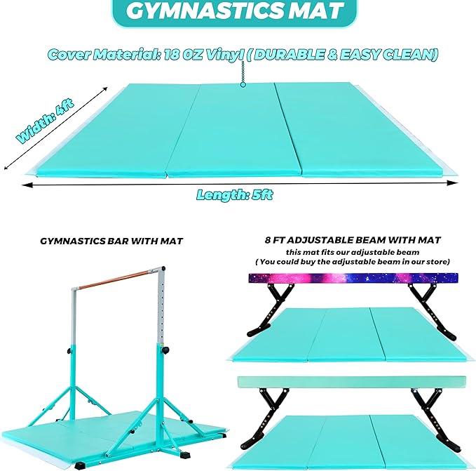 Gymnastic Bar For Kids and Teenage Ages 3-25 5 FT 6 FT 5 FT 6 FT