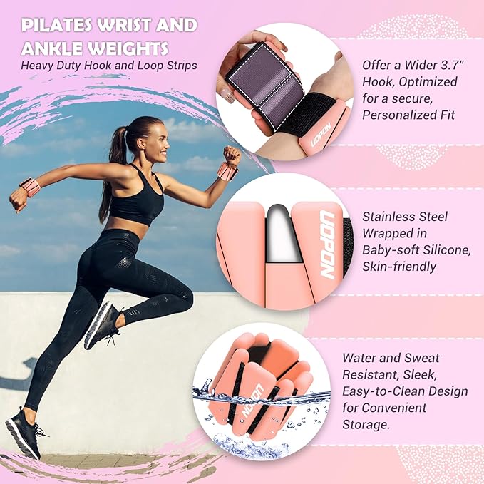 Wrist Ankle Weights for Women Set of 2 2 lbs/4 lbs/4 lbs