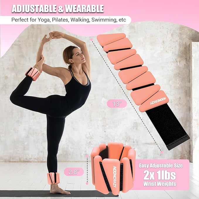 Wrist Ankle Weights Bangles 2lb for Women 2)