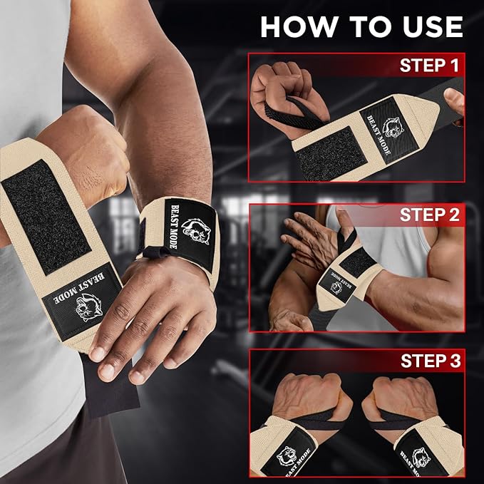 TECEUM Weightlifting 18" & 12" Wrist Wraps with Thumb Loop – Heavy Duty Wrist Workout Braces for Men and Women – Ideal for Powerlifting, Strength Training, Bodybuilding