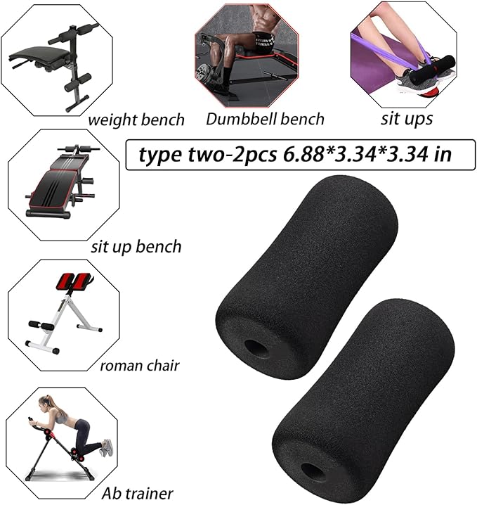 Foot Foam Pads Rollers Replacement Set for Home