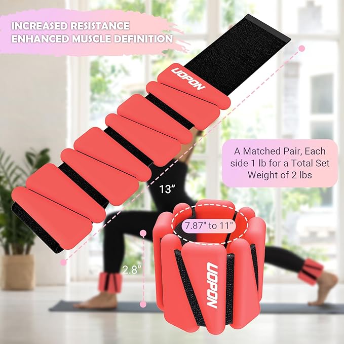 Wrist Ankle Weights for Women Set of 2 2 lbs/4 lbs/4 lbs