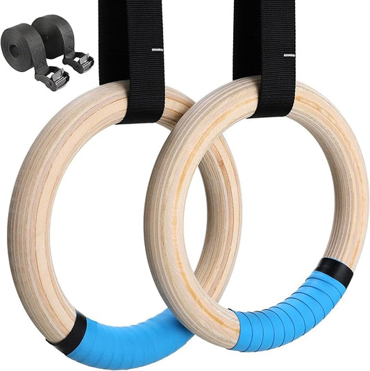 LIFERUN Gymnastics Rings 1100lbs with 16.7ft Long