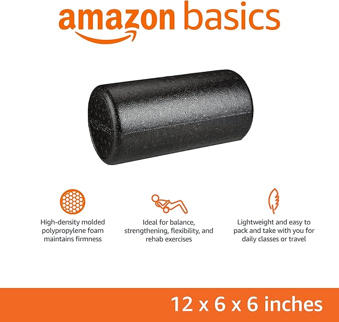 Amazon Basics High-Density Round Foam Roller for Exercise