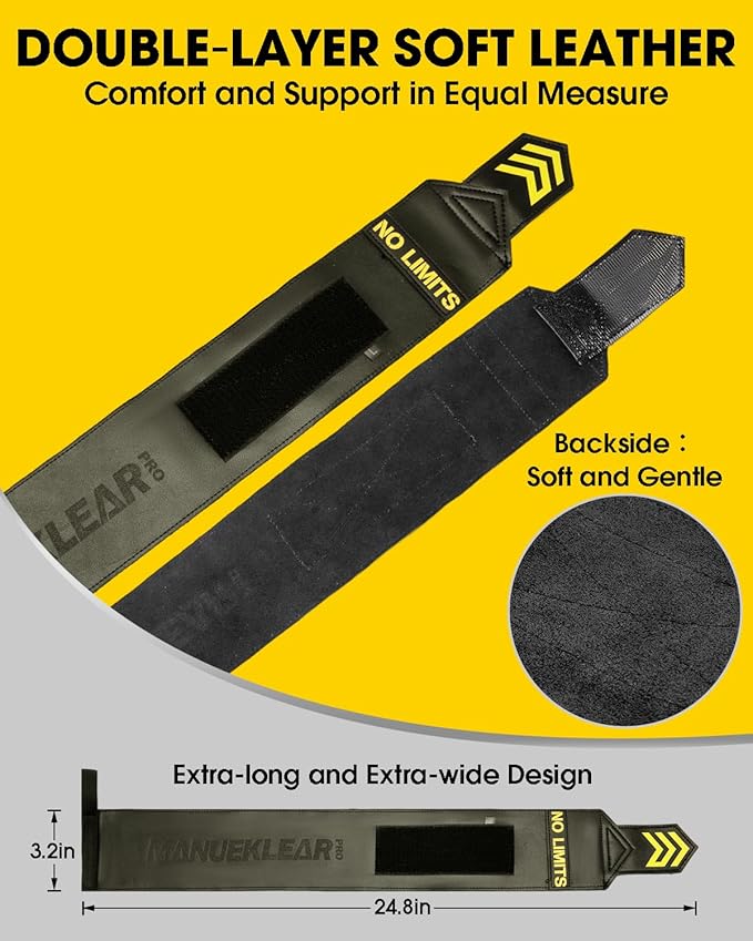 MANUEKLEAR Weight Lifting Wrist Wraps