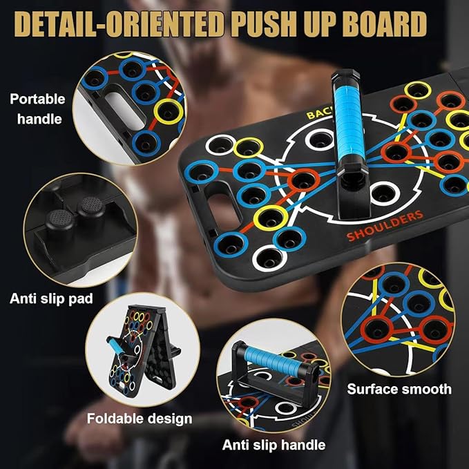 Push Up Board Foldable Adjustable Pushup Bar 56 1 Exercise