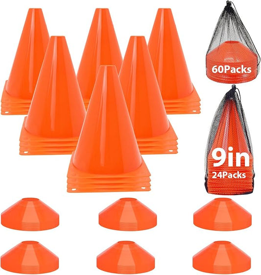 Soccer Cones Set 84/42Pcs 7"/9" 7"/9" Cones