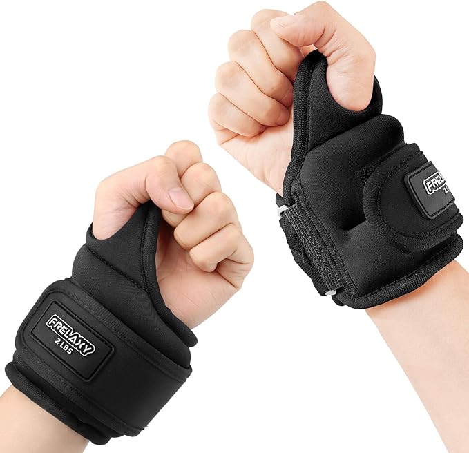 Frelaxy Wrist Weights with Thumb Loops Lock for Men Women 1lb*2 2lbs*2 3lbs*2 Ankle Weights Weighted Gloves for Running Strength Training Yoga Walking Exercises
