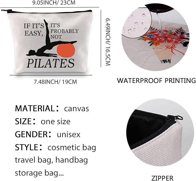 XYANFA Pilates Makeup Bag Pilates Lover Gift Coach