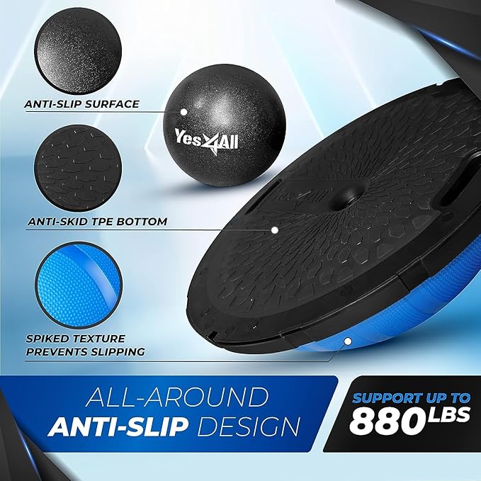 Yes4All 880LBS Premium Half Ball Balance Trainer