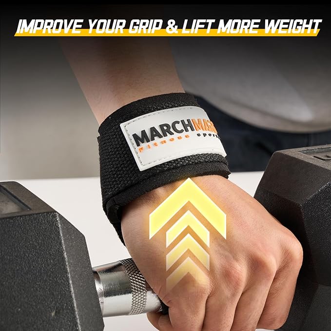 Lifting Straps, Gym Wrist Straps for Weightlifting, Neoprene Padded Cotton Weightlifting Strap for Bodybuilding, Powerlifting, Deadlifting and Strength Training - Men & Women