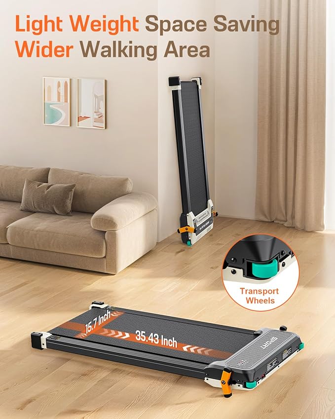 Walking Pad with Incline, Incline Treadmills for Home, 2.5 HP Under Desk Treadmill Small with Remote Control, Walking Pad Small Treadmill with LED Display