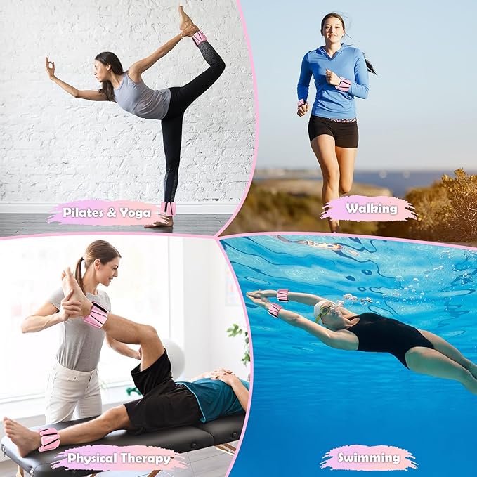 Wrist Ankle Weights for Women Set of 2 2 lbs/4 lbs/4 lbs