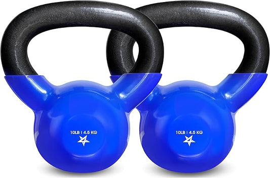 Yes4All 5-65lbs Kettlebells Vinyl Coated Cast Iron