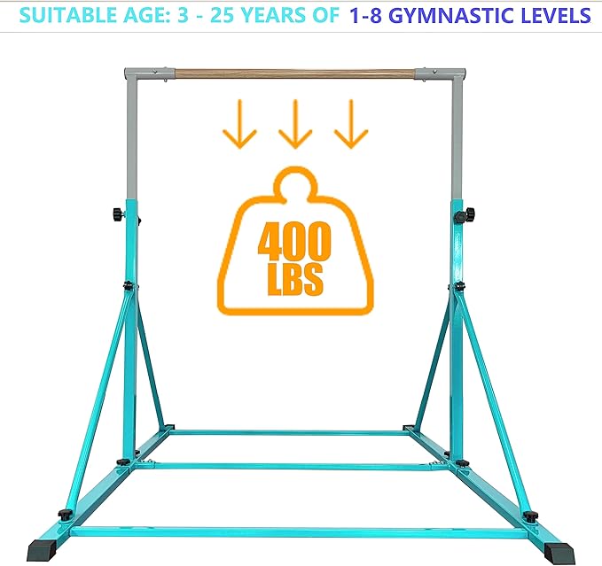 Gymnastic Bar For Kids and Teenage Ages 3-25 5 FT 6 FT 5 FT 6 FT