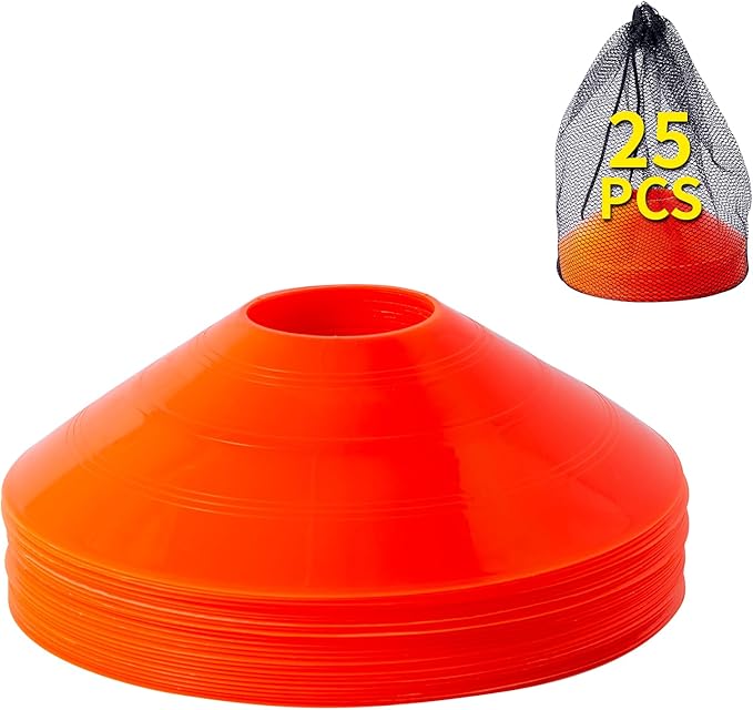 Football Goalie Cones Set with Carrying Bag 25 Pieces,