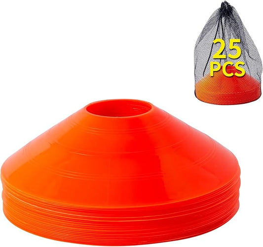 Football Goalie Cones Set with Carrying Bag 25 Pieces,