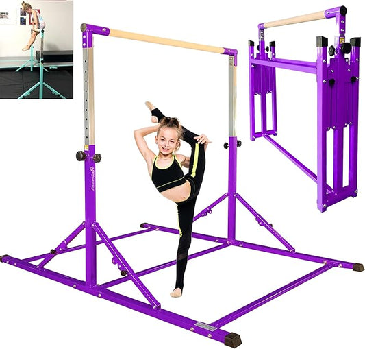 PreGymnastic Foldable Gymnastics Bar 6FT Gymnastic 3-18, Weight 500 LB,