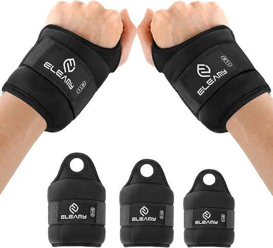 Wrist Weights with Thumb Loops Lock for Women & Men, 0.5lb*2/1lb*2/1.5lb*2/2lb*2/3lb*2,Premium Ice Silk Fabric,Comfortable & Tear Resistant for Walking,Running,Fitness and More