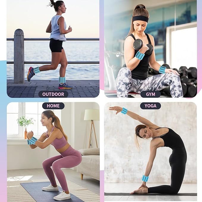 Wrist & Ankle Weights for Women Men 2 (1Lb (1Lb Each)