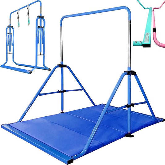 PreGymnastic Updated Folding Gymnastics Bar with Rings 3-10, Gymnastic