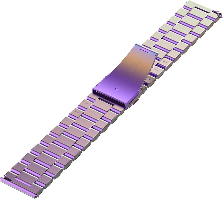 FitTurn Bands Compatible with Letscom, Letsfit, Lintelek, Yamay SmartWatch -Replacement Classic Stainless Steel Metal WatchBand for ID205L, ID205U,ID215G, ID205, ID216, ID205S, SW021
