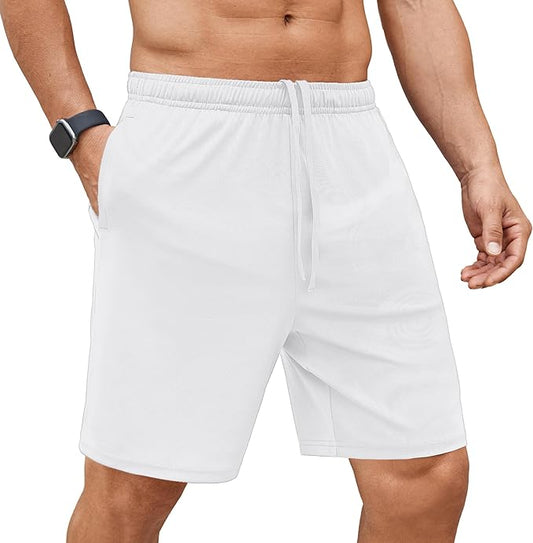 COOFANDY Men's Gym Workout Shorts 7 Inch Stretch Athletic Shorts Lightweight Running Training Short Pants with Pockets