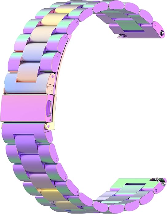 FitTurn Bands Compatible with Letscom, Letsfit, Lintelek, Yamay SmartWatch -Replacement Classic Stainless Steel Metal WatchBand for ID205L, ID205U,ID215G, ID205, ID216, ID205S, SW021