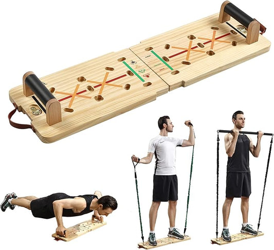 Vimexciter Solid Wooden Push Up Board Kit