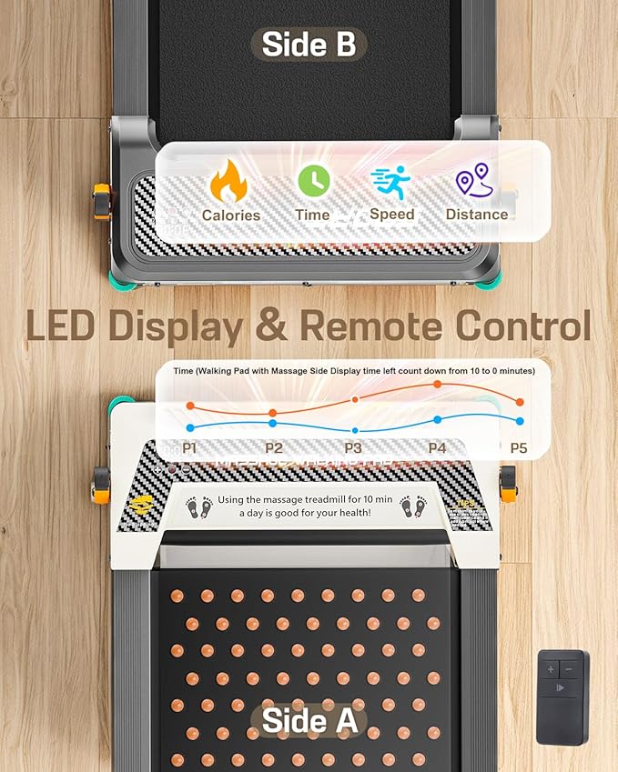 Walking Pad with Incline, Incline Treadmills for Home, 2.5 HP Under Desk Treadmill Small with Remote Control, Walking Pad Small Treadmill with LED Display