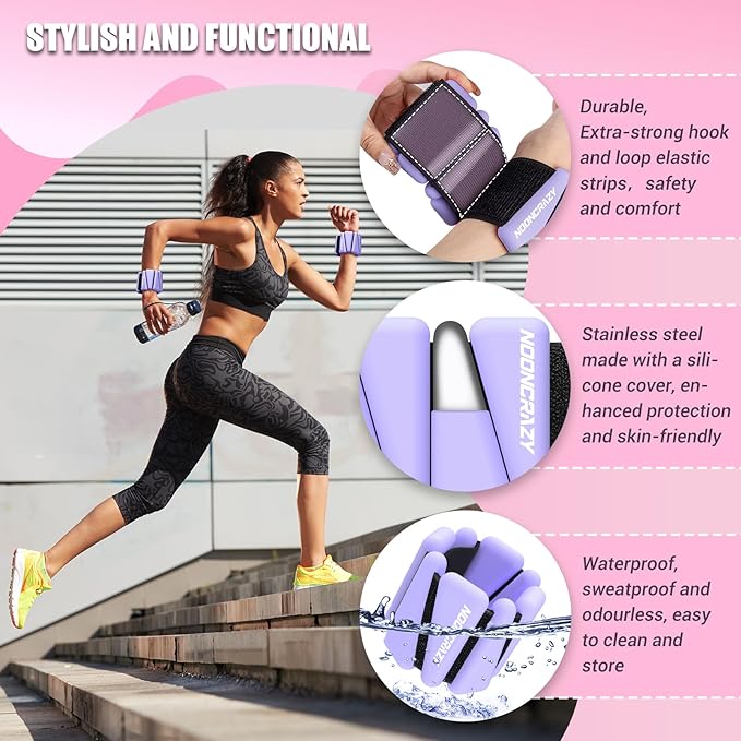 Wrist Ankle Weights Bangles 2lb for Women 2)