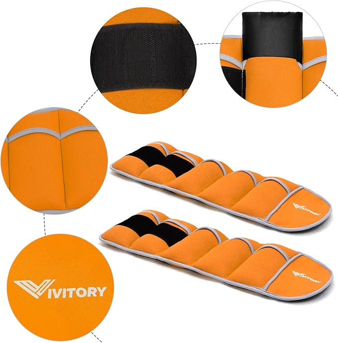 Vivitory Adjustable Ankle Weights for Women & Men 2 to 10 Lbs,