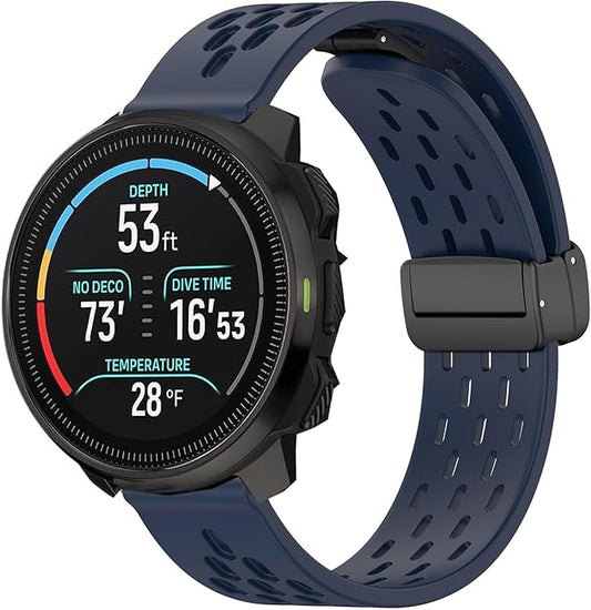 Compatible with SUUNTO OCEAN bands, 20mm, 22mm Quick Release Breathable Soft Silicone Sport Band with Magnetic Butterfly Clousure Replacemet Straps Compatible with SUUNTO OCEAN, RACE, RACE S, VERTICAL, 9 PEAK, 9 PEAK PRO, 5 Peak, 3 Smartwatch